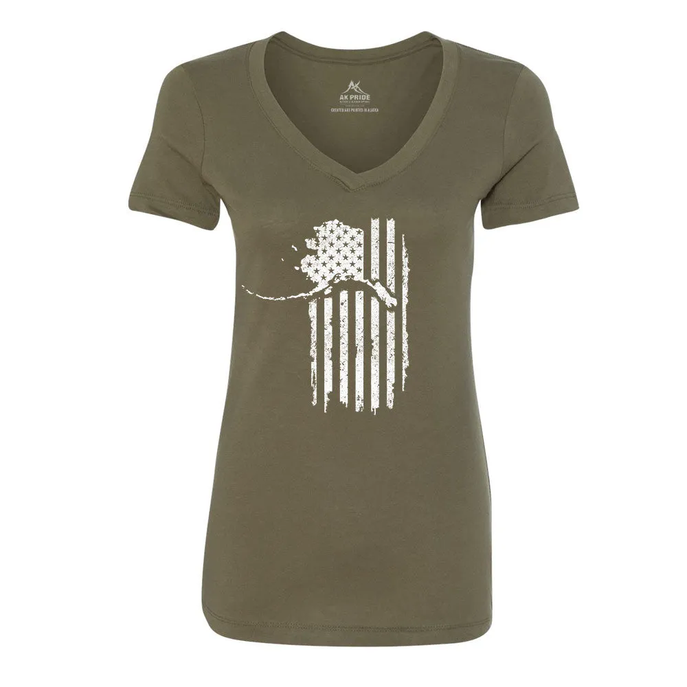 Alaskan Patriot Women's V-Neck Shirt