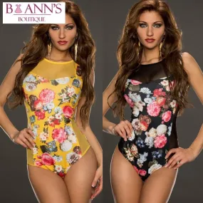 FLOWER POWER MESH BODYSUIT