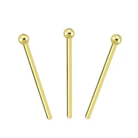 Gold Ion Plated Ball XL Professional Nose Pin