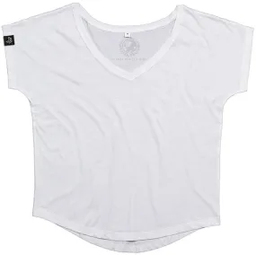 MTS M147 ― Damen Bio-Baumwolle V-Neck T-Shirt - Weiß