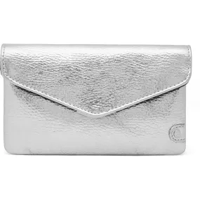 Purse/waist bag in soft leather and timeless design / 16046 - Silver