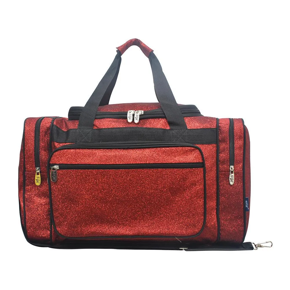 Red Glitter NGIL Canvas Carry on 20 Duffle Bag