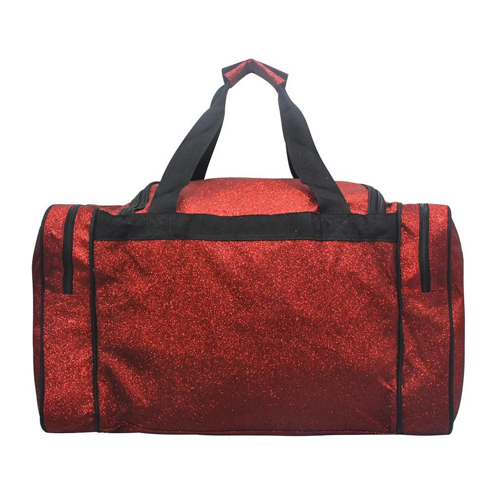 Red Glitter NGIL Canvas Carry on 20 Duffle Bag