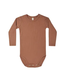 Ribbed Bodysuit –Clay