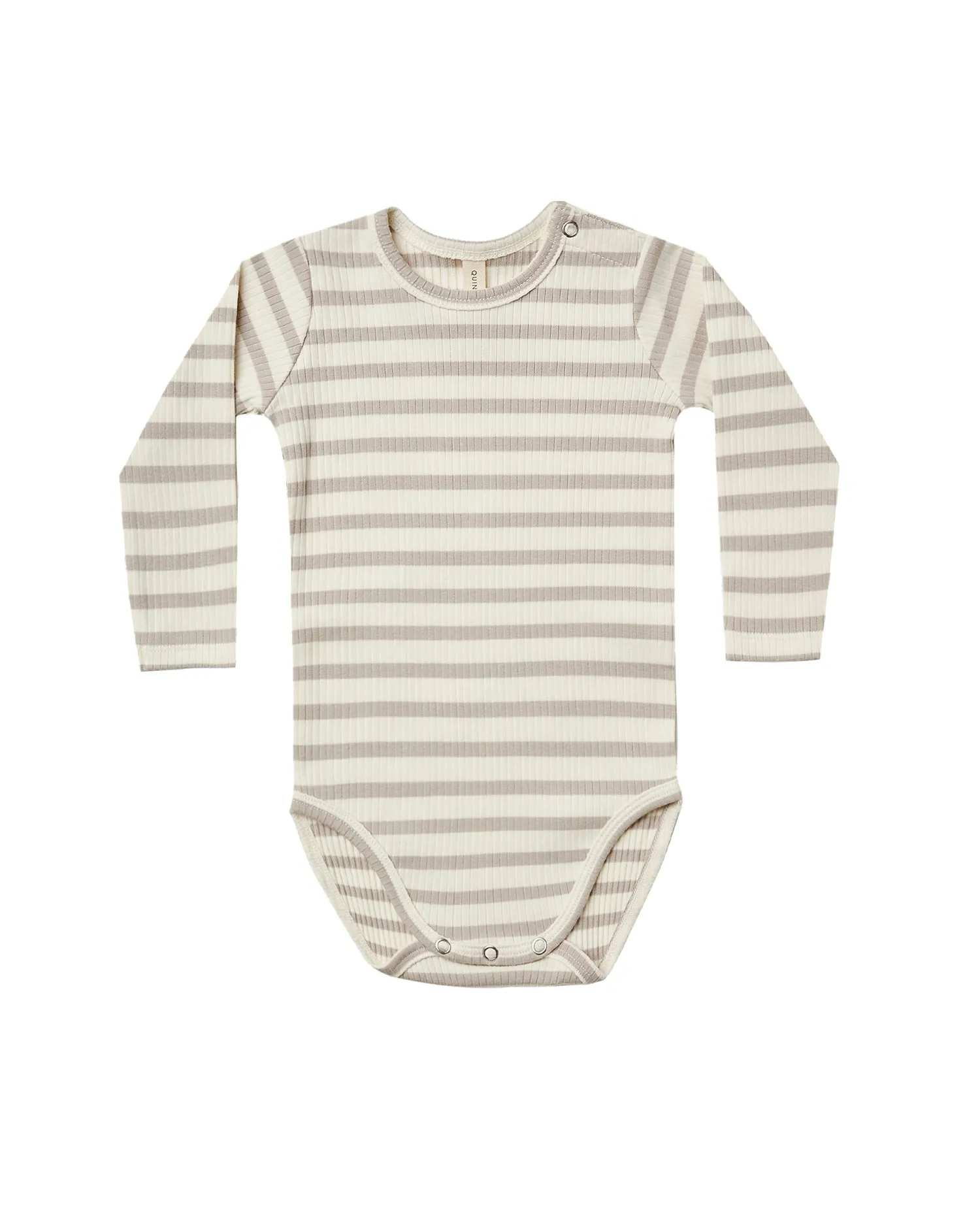 Ribbed Bodysuit –Thick Ash Stripe