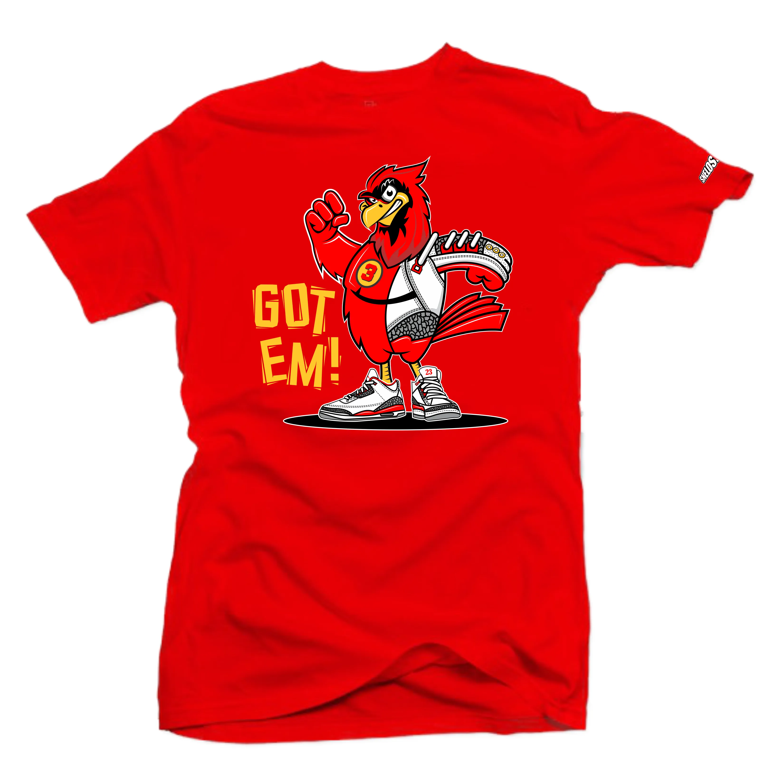 Shirt to Match Jordan 3 Cardinal Sneakers-Snelos Cardinal Tees