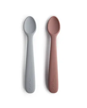 Silicone Feeding Spoons – Stone   Cloudy Mauve