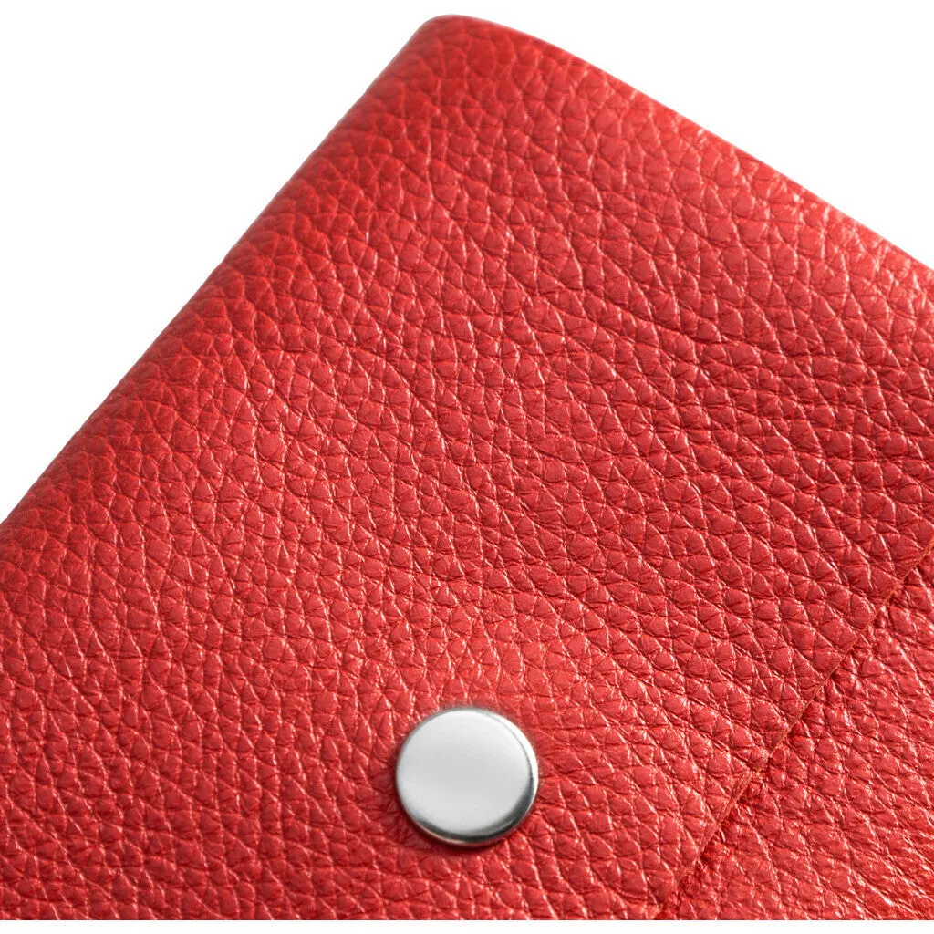 Small wallet/credit card holder in soft leather / 16040 - Red