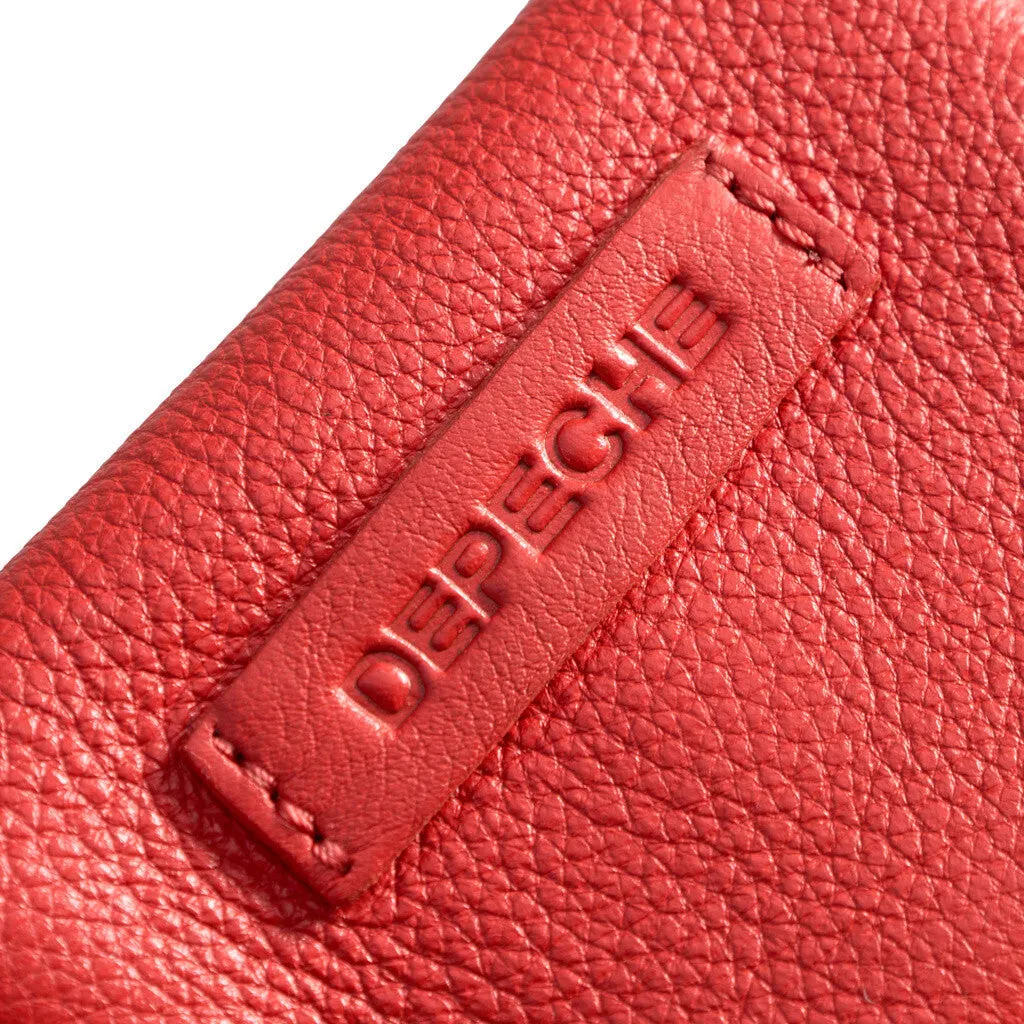 Small wallet/credit card holder in soft leather / 16040 - Red