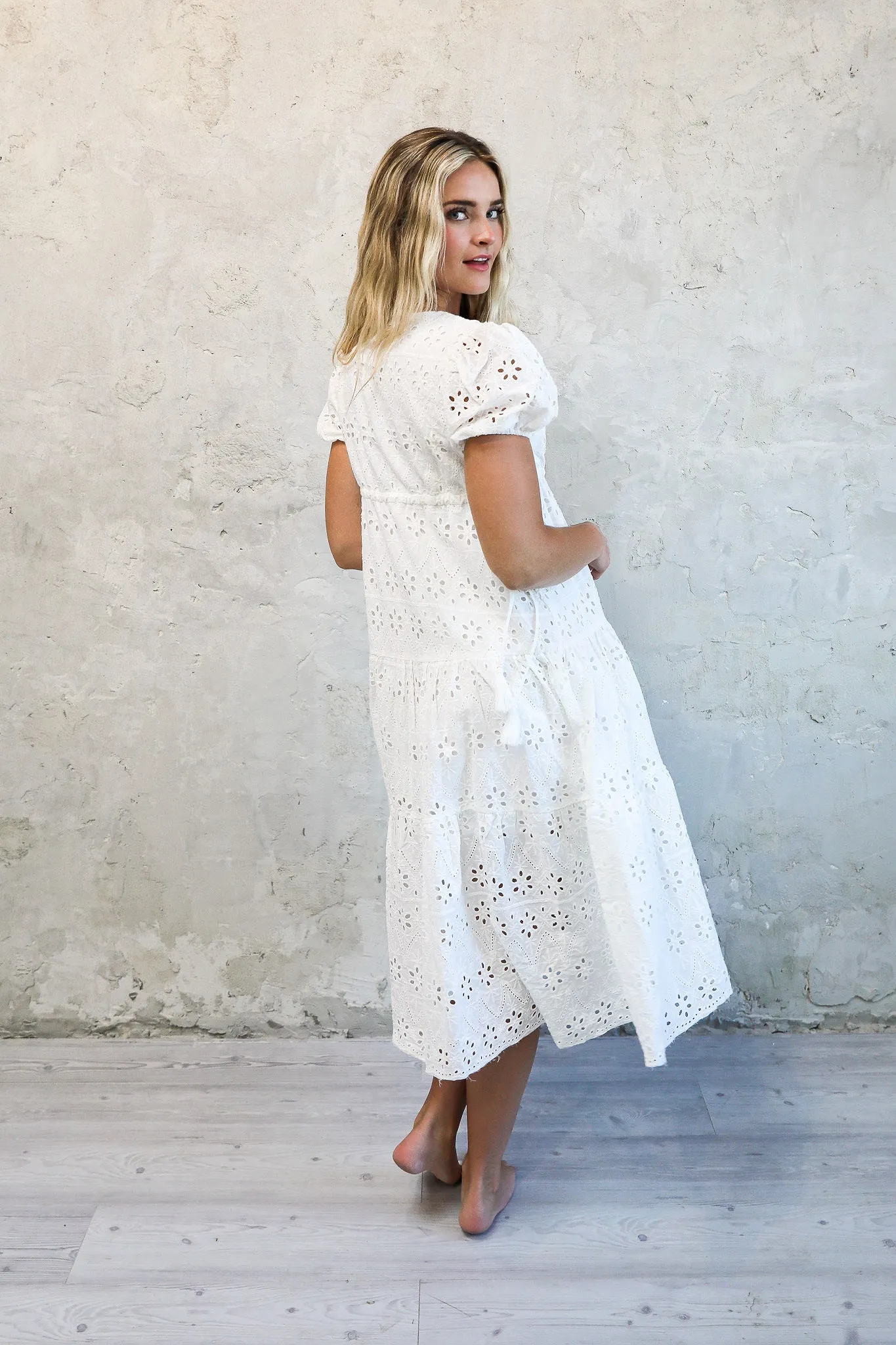 The Randa in White Eyelet