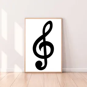 Wall Art Musical Note - Treble Clef