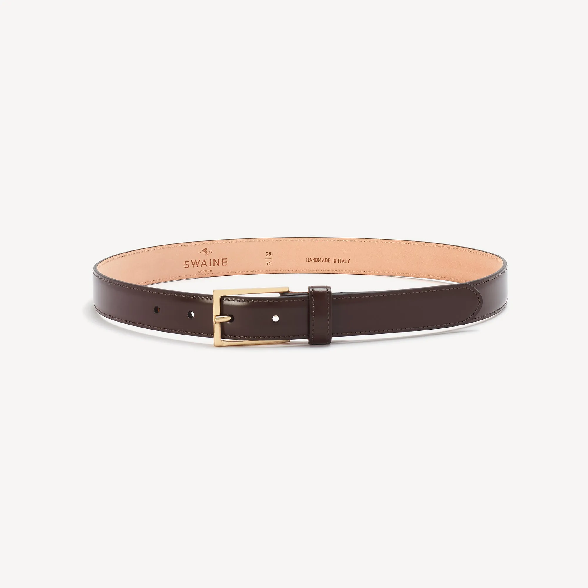 Women's Belt with Square Buckle - Brown